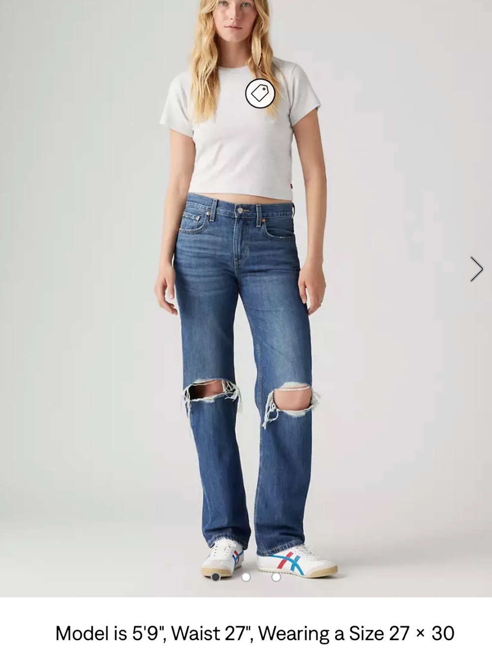 Levi’s low pro straight jeans